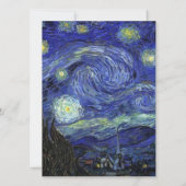 blanco uitnodiging, van Gogh starry avond Kaart (Achterkant)