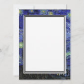 blanco uitnodiging, van Gogh starry avond Kaart (Voorkant)