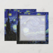 blanco uitnodiging, van Gogh starry avond Kaart (Voorkant / Achterkant)