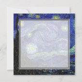 blanco uitnodiging, van Gogh starry avond Kaart (Voorkant)