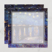 blanco uitnodiging, van Gogh starry avond Kaart (Voorkant / Achterkant)