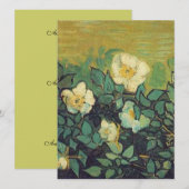 Blanco uitnodiging, Van Gogh Wild Rozen Kaart (Voorkant / Achterkant)