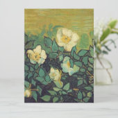 Blanco uitnodiging, Van Gogh Wild Rozen Kaart (Staand voorkant)