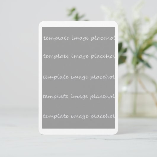 Blanco uitnodigingskaart 3.5x5 Voeg uw eigen afbee Kaart (Staand voorkant)