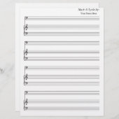 Blanco vel Music Bass Clef (Voorkant / Achterkant)