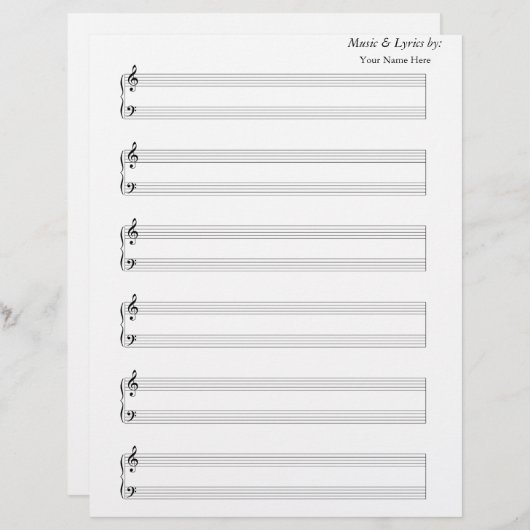 Blanco vel Music Piano 6-Staal (Voorkant / Achterkant)