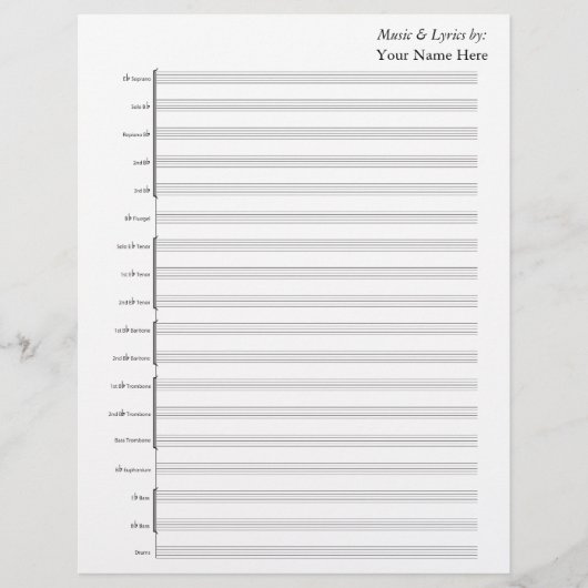 Blanco vel muziek (Voorkant)