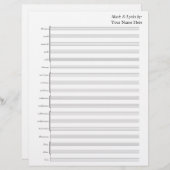 Blanco vel muziek (Voorkant / Achterkant)