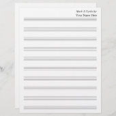 Blanco vel muziek 10-stap (Voorkant / Achterkant)