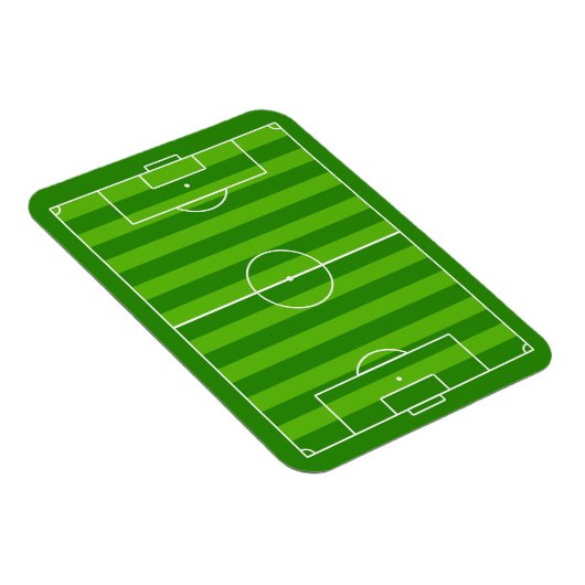 Blanco veld Voetbal (Football pitch) Magneet (Rechterzijde)
