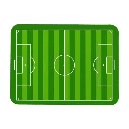 Blanco veld Voetbal (Football pitch) Magneet (Horizontaal)