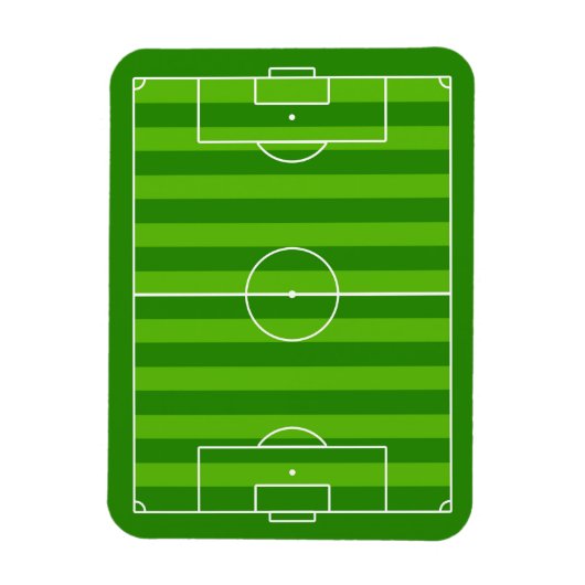 Blanco  veld Voetbal (Football pitch) Magneet (Verticaal)