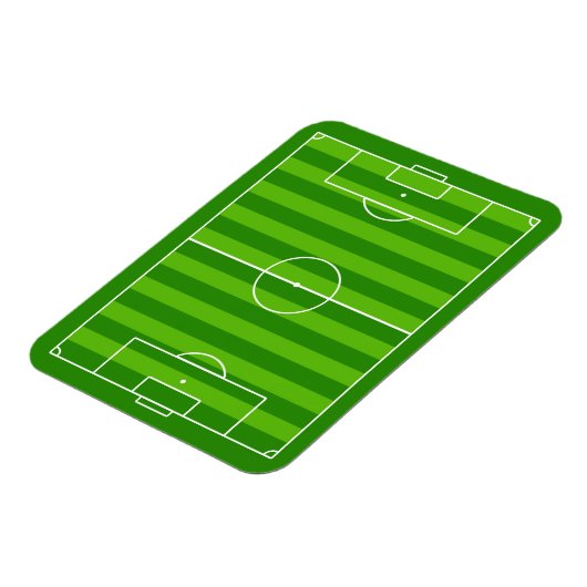Blanco  veld Voetbal (Football pitch) Magneet (Linkerzijde)
