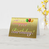 Blanco verjaardagskaart kaart (Gele Bloem)