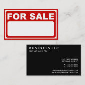 blanco verkoopteken visitekaartje (Voorkant / Achterkant)