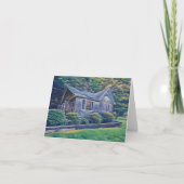 Blanco Viking Trail Cabin Notecard Kaart (Voorkant)