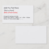 Blanco Visitekaartje (Voorkant / Achterkant)