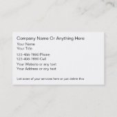 Blanco Visitekaartjes aan twee zijden (Achterkant)