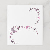 Blanco vlinder voor handgeschreven bruiloft plaatskaartje (Buitenkant ongevouwen)