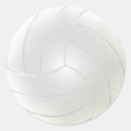Blanco volleybalstickers om uw namen te schrijven ronde sticker (Voorkant)