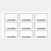 Blanco volumenaam Badge Labels (Vel)