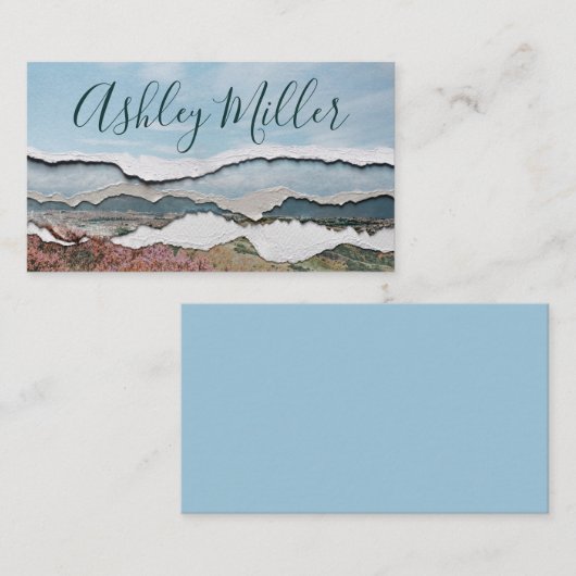 Blanco Waterverf en Visitekaartje van gebrande pap (Voorkant / Achterkant)