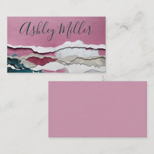 Blanco Waterverf en Visitekaartje van gebrande pap