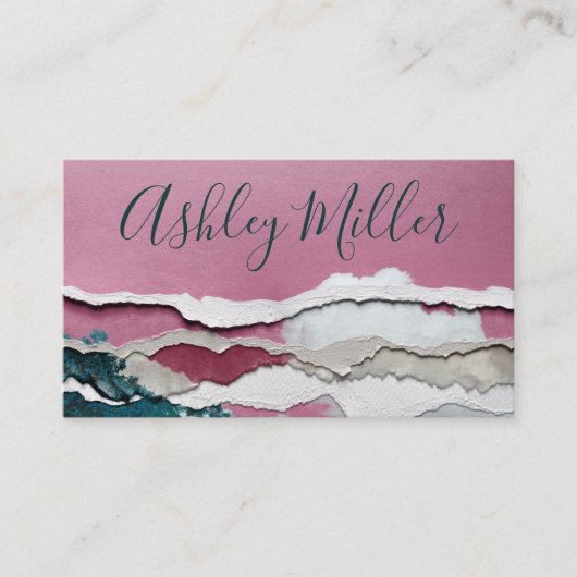 Blanco Waterverf en Visitekaartje van gebrande pap (Voorkant)