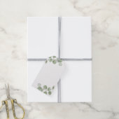 Blanco Waterverf Eucalyptus bruiloft Cadeaulabel (Met Touw)