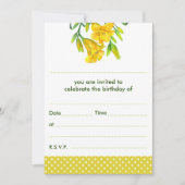 Blanco Waterverf gele dag gele gele pokadots Kaart (Voorkant)