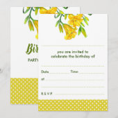 Blanco Waterverf gele dag gele gele pokadots Kaart (Voorkant / Achterkant)