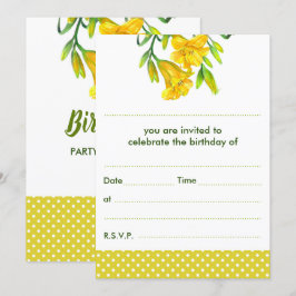 Blanco Waterverf gele dag gele gele pokadots Kaart