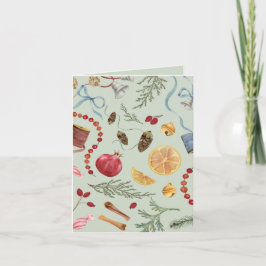 Blanco Waterverf kerst Kaart