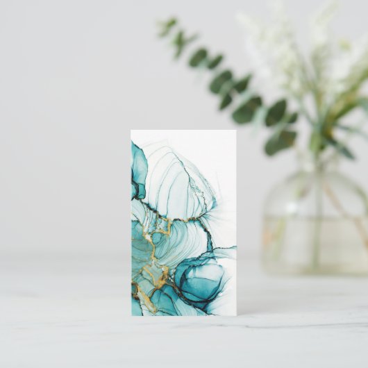 Blanco Waterverf Visitekaartje (Staand voorkant)