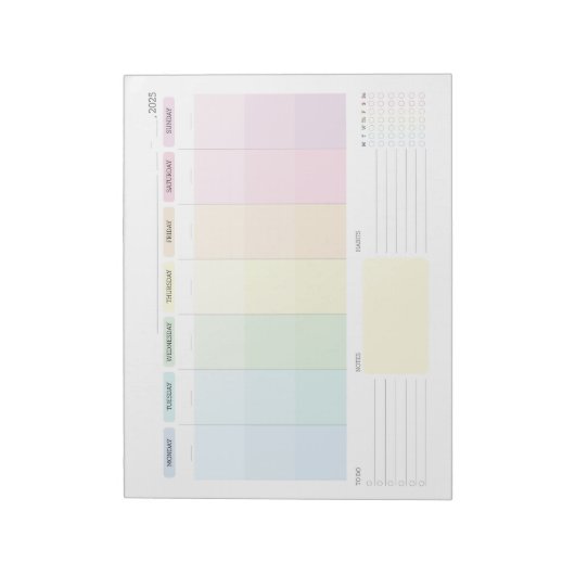 Blanco weekplanner notitieblok (Linkerzijde)