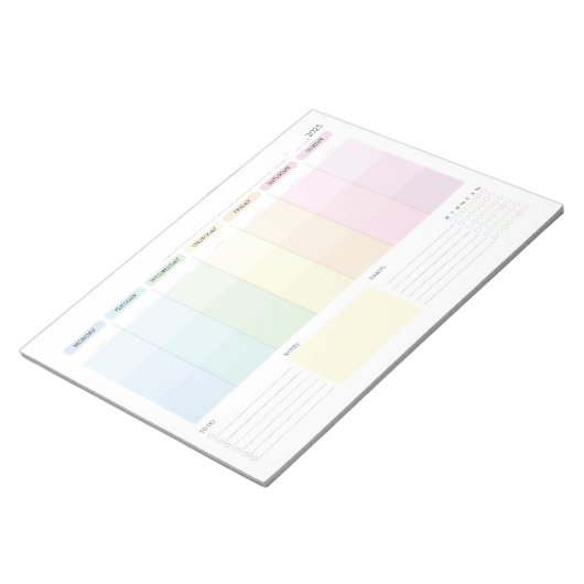 Blanco weekplanner notitieblok (Schuin)