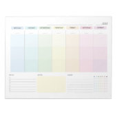 Blanco weekplanner notitieblok (Voorkant)