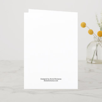 Blanco wenskaart, bloemen bedankkaart