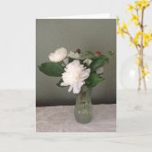 Blanco Wenskaart Kaart (Gele Bloem)