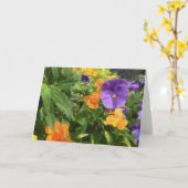 Blanco Wenskaart Kaart (Gele Bloem)