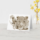 Blanco Wenskaart Kaart (Gele Bloem)