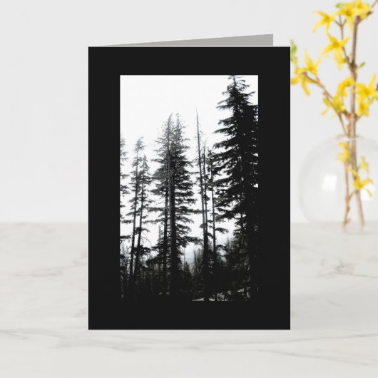 blanco wenskaart notitie B & W fotopijnbomen Kaart (Gele Bloem)