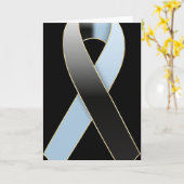 Blanco Wenskaart voor zwarte en blauwe lint Kaart (Gele Bloem)