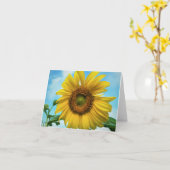 Blanco wenskaart zonnebloem kaart (Gele Bloem)