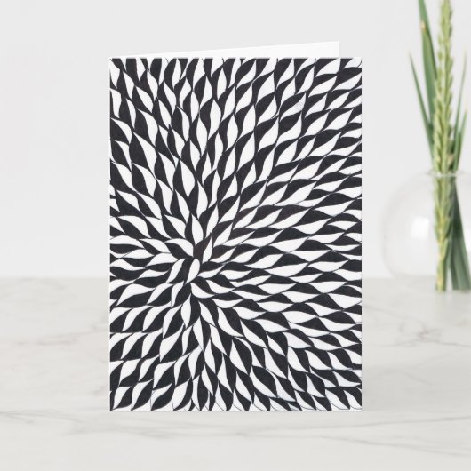 Blanco wenskaart zwart-wit ontwerp kaart (Voorkant)