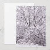 Blanco wintersceen feestdagenkaart (Voorkant / Achterkant)