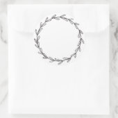 Blanco wit handschrift Wadem Ronde Sticker (Tas)