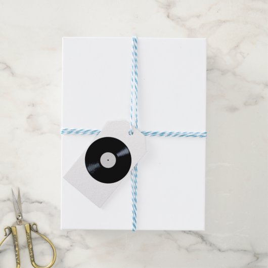 Blanco wit platenlabel cadeaulabel (Met Touw)