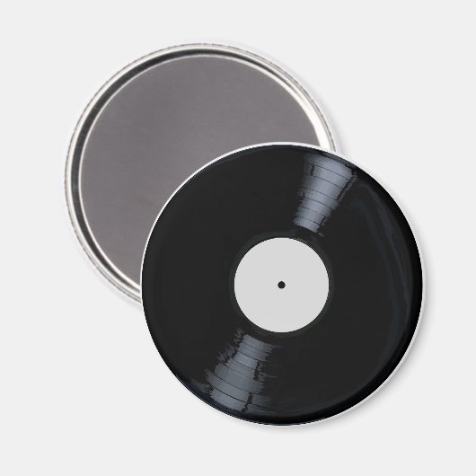 Blanco wit platenlabel magneet (Voorkant / Achterkant)