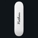 Blanco wit skateboard<br><div class="desc">Lege witte skateboard.Pas en personaliseer met uw eigen tekst, foto, afbeelding of ontwerp aan.</div>